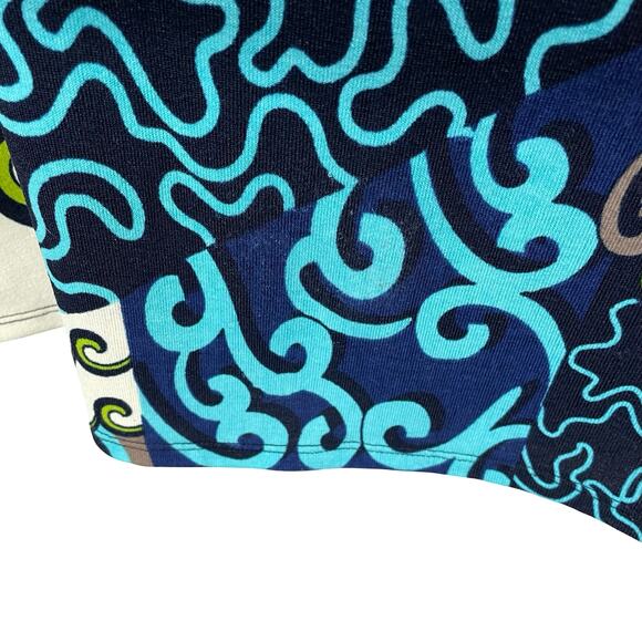 Vintage Vision Y2K Abstract Print Terry Mini Dress Bell Sleeves Size Medium - Picture 8 of 9